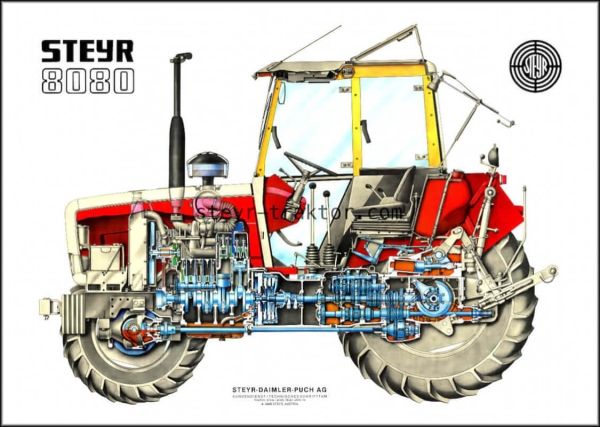 Steyr 8080 Traktor Poster