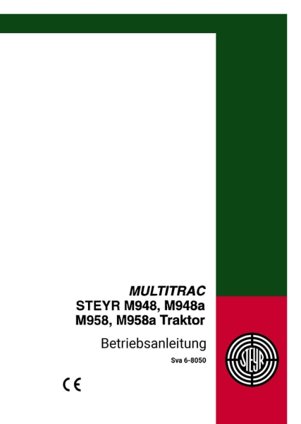 Steyr Multi-Trac M948 M948a M958 M958a Betriebsanleitung