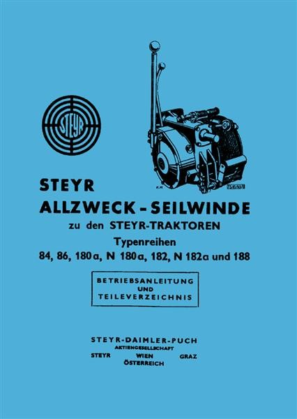 Steyr Allzweck-Seilwinde Betriebsanleitung und Ersatzteilkatalog
