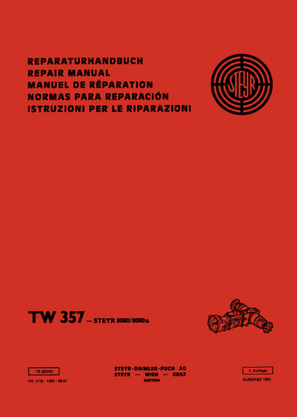 Steyr TW 357 - 8080 und 8080 a Reparaturhandbuch