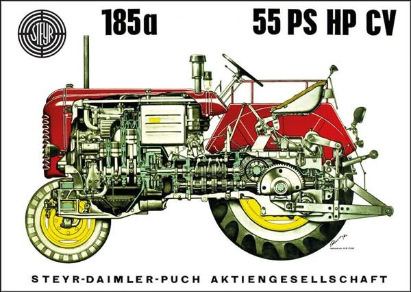 Steyr 185a Traktor Poster