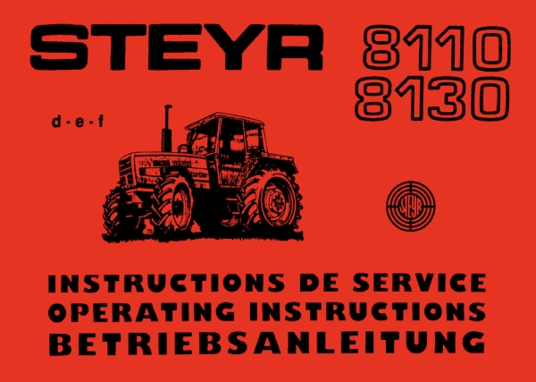 STEYR - Operating instructions 8110 and 8130