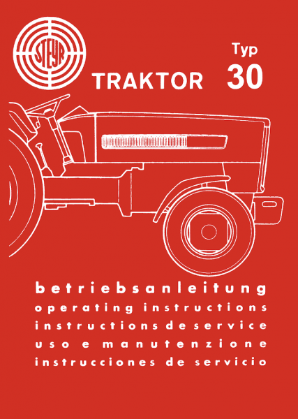 SteyrTraktor Typ 30, 30n Betriebsanleitung