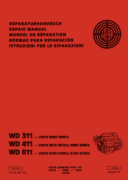 Steyr WD 311, WD 411, WD 611 Reparaturhandbuch