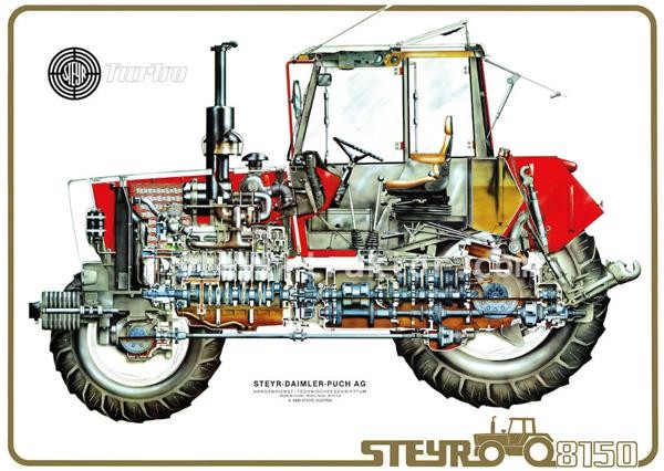 Steyr 8150 Traktor Poster