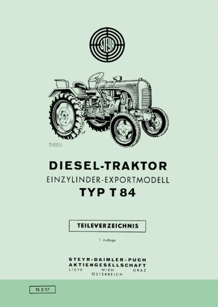 Steyr 84 Traktor Ersatzteilkatalog
