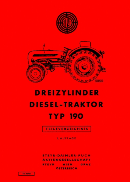Steyr 190 Traktor Ersatzteilkatalog