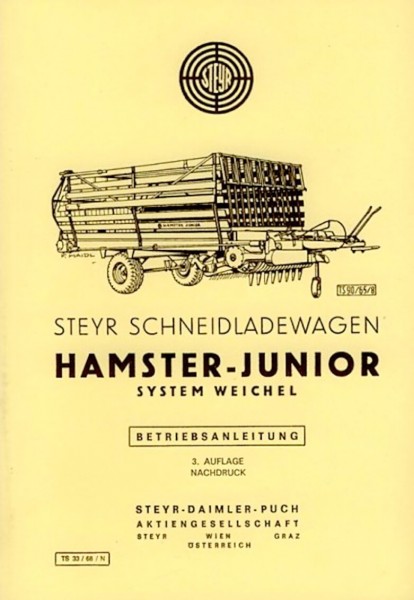 Steyr Hamster-Junior System Weichel Betriebsanleitung