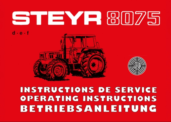 Steyr 8075 Traktor Betriebsanleitung