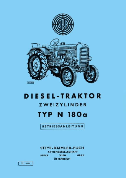 Steyr N180a Traktor Betriebsanleitung