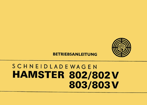 Steyr Hamster 802 802V 803 803V Betriebsanleitung