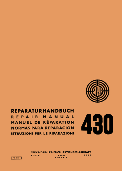 Steyr 430 (Steyr 30, 30b, 30n) Reparaturhandbuch