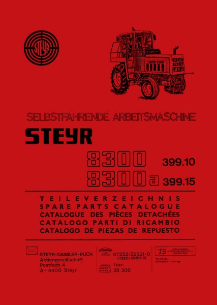 Steyr 8300 und 8300a Teileverzeichnis