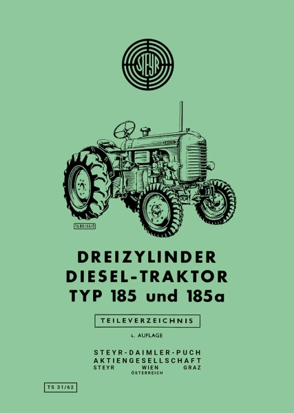 Steyr 185 und 185a Traktor Ersatzteilkatalog