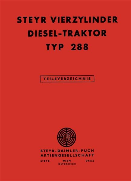 Steyr 288 Traktor Ersatzteilkatalog