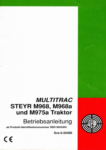 Steyr Multitrac M968, M968a, M975a Betriebsanleitung