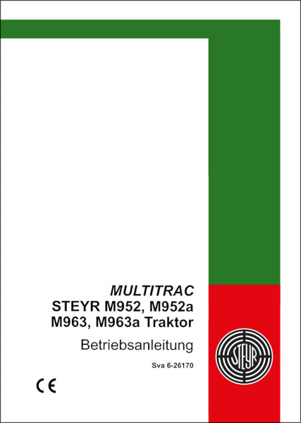 Steyr Multitrac M952 M952a M963 M963a Betriebsanleitung
