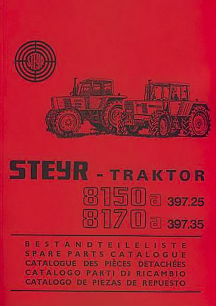 Steyr Traktor 8150a und 8170a Bestandteileliste