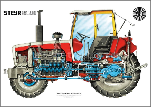 Steyr 8120 Traktor Poster