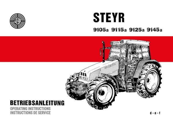 Steyr 9105a 9115a 9125a 9145a Traktor Betriebsanleitung
